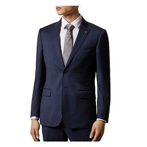 NWoT Ted Baker Mens Francj Debonair Slim Fit Wool Jacket Navy Blue 36R $449 O220